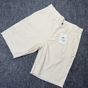 John Elliott Cut-Off Work Shorts Mens 1 Small Natural Made Japan NWT $348 MSRP
